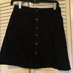 Black Jean Skirt
